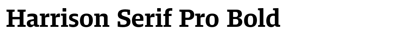 Harrison Serif Pro Bold